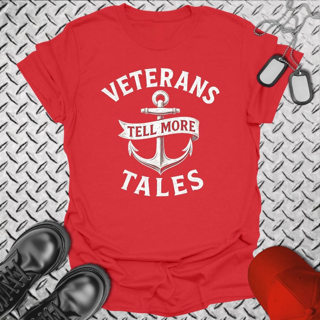 NavyHumor T-Shirt Red / S Veterans Tell More Tales T-shirt