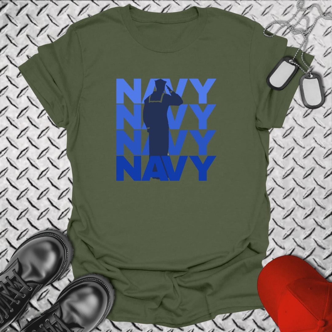 NavyHumor T-Shirt Salute Navy T-shirt