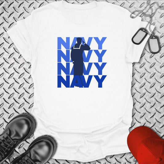 NavyHumor T-Shirt Salute Navy T-shirt