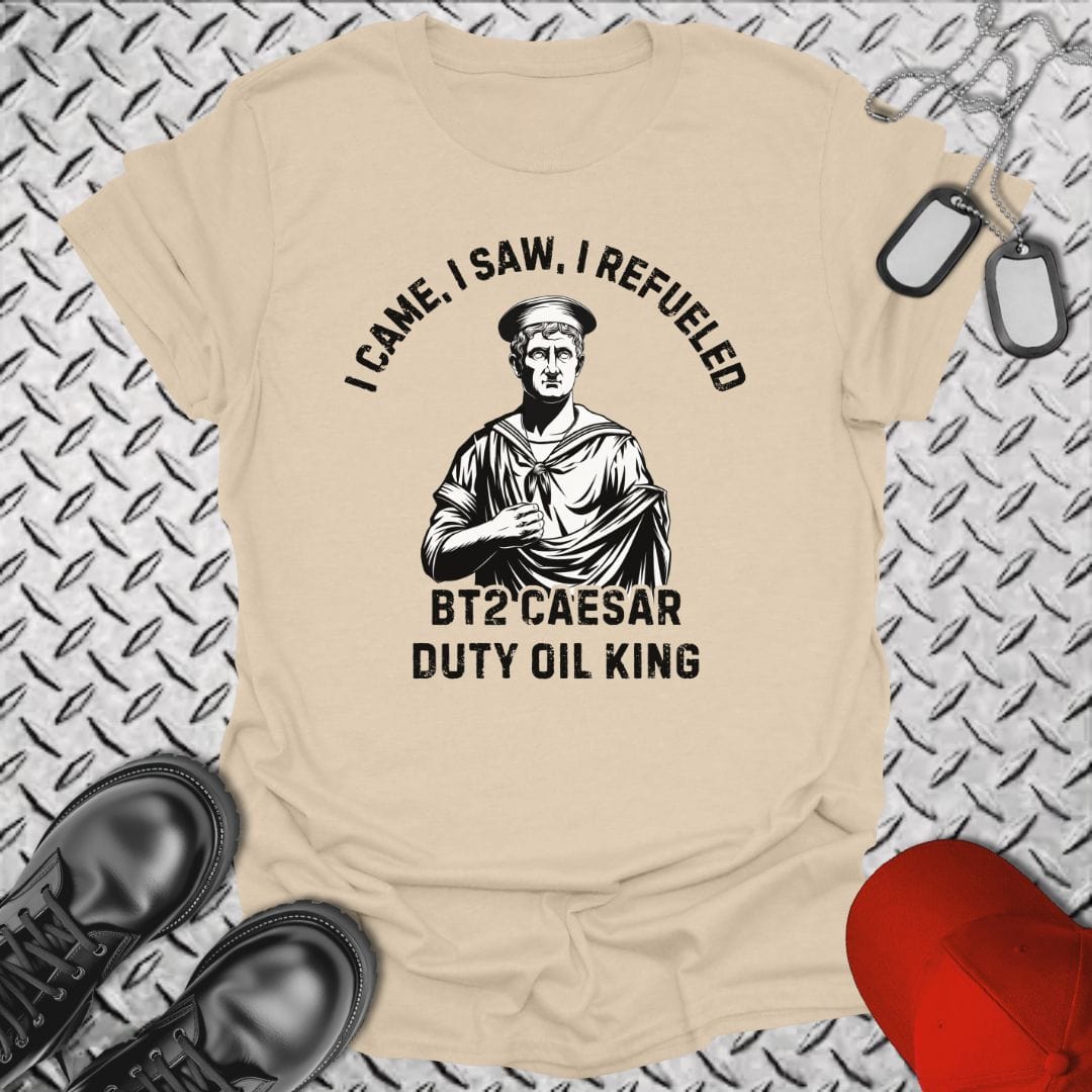 NavyHumor T-Shirt Sand / S Caesar - Duty Oil King T-shirt