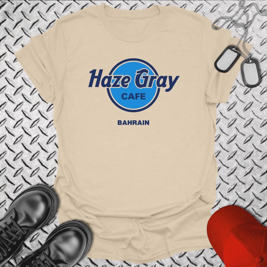 NavyHumor T-Shirt Sand / S Haze Gray Cafe - Bahrain T-shirt