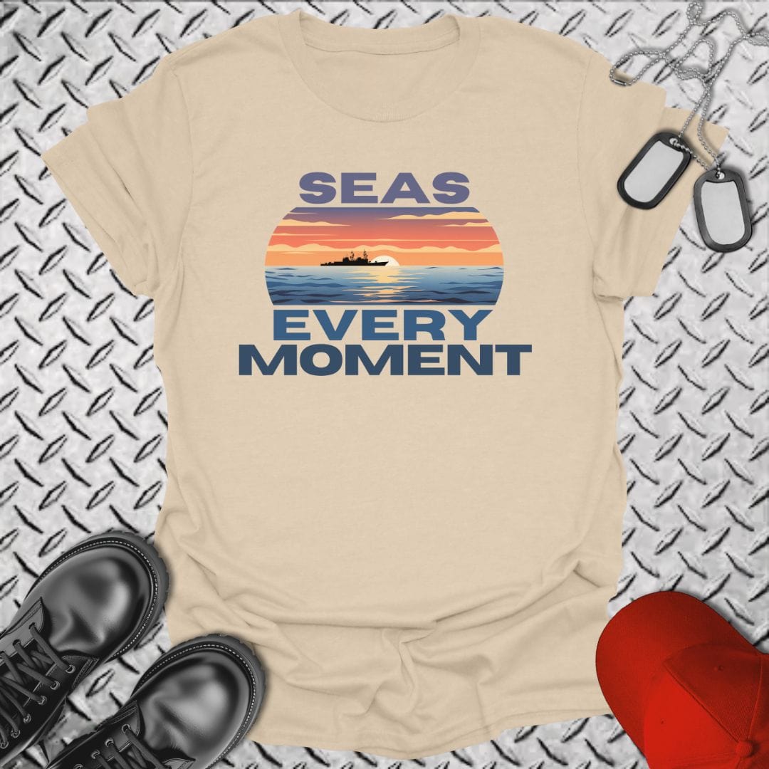 NavyHumor T-Shirt Sand / S SEAS Every Moment T-shirt