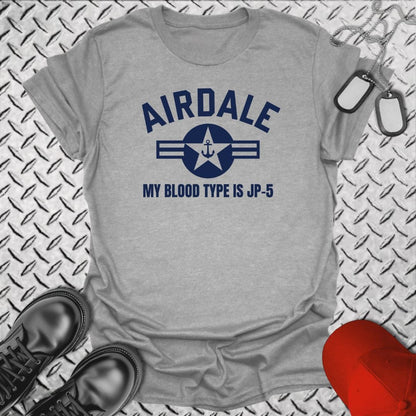 NavyHumor T-Shirt Sport Grey / S Airdale - My Blood Type is JP-5 T-shirt