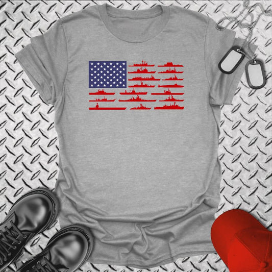 NavyHumor T-Shirt Sport Grey / S American Fleet T-shirt