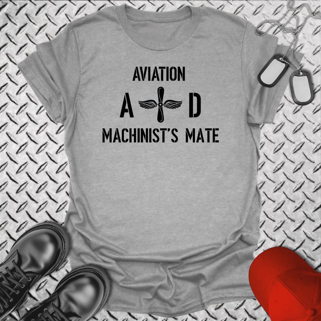 NavyHumor T-Shirt Sport Grey / S Aviation Machinist's Mate (AD) Insignia T-shirt