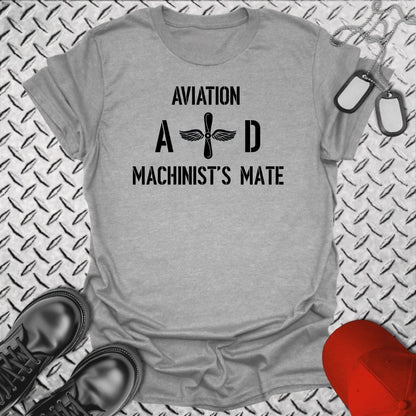 NavyHumor T-Shirt Sport Grey / S Aviation Machinist's Mate (AD) Insignia T-shirt