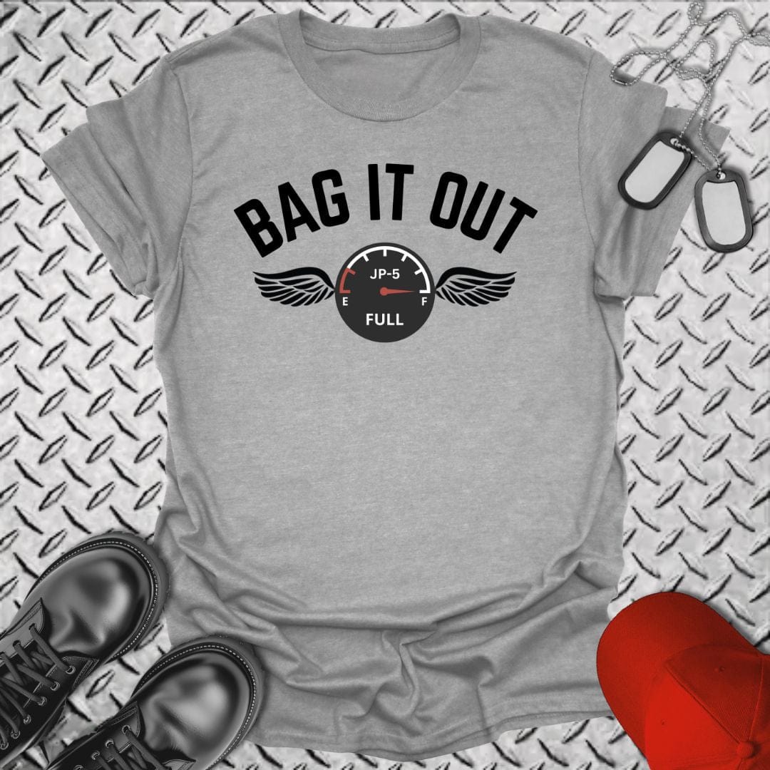 NavyHumor T-Shirt Sport Grey / S Bag It Out: JP-5  T-shirt