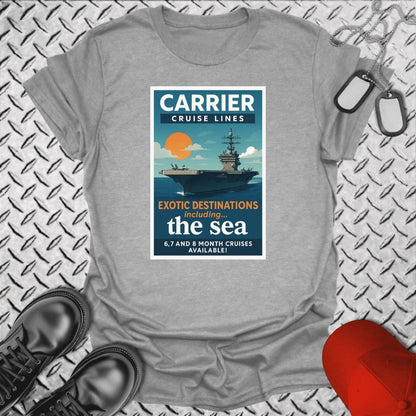 NavyHumor T-Shirt Sport Grey / S Carrier Cruise Lines T-shirt