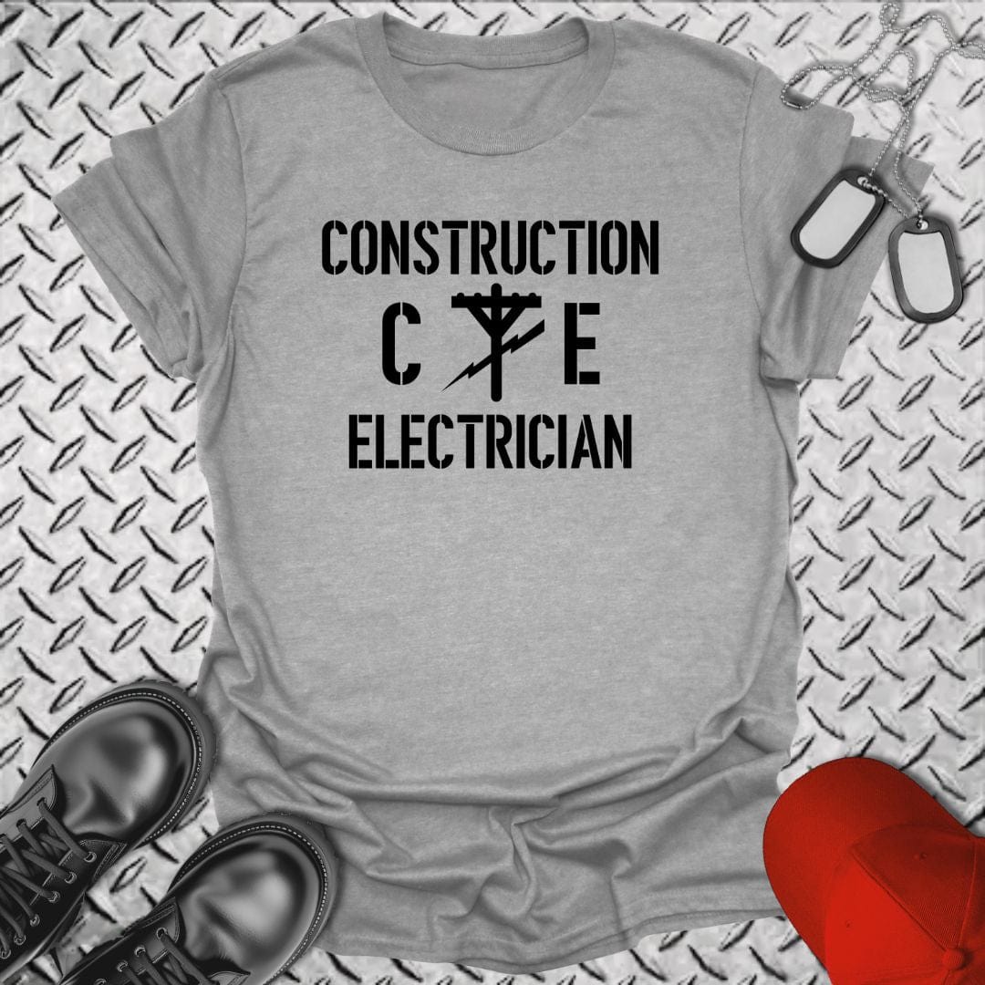 NavyHumor T-Shirt Sport Grey / S CE - Construction Electrician Insignia T-shirt