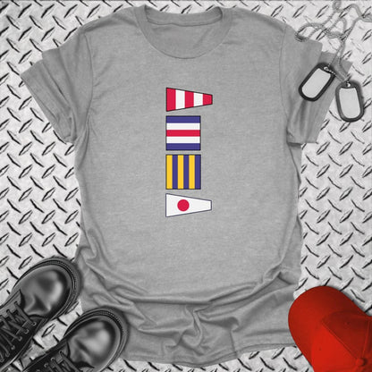 NavyHumor T-Shirt Sport Grey / S CG1 - Ready To Assist Signal Flag