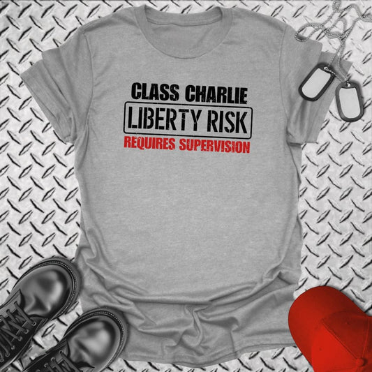 NavyHumor T-Shirt Sport Grey / S Class Charlie Liberty Risk T-shirt