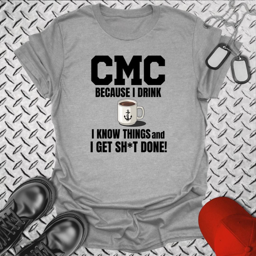 NavyHumor T-Shirt Sport Grey / S CMC - I Get Sh*t Done T-shirt