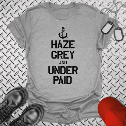 NavyHumor T-Shirt Sport Grey / S Haze Grey & Under Paid T-shirt