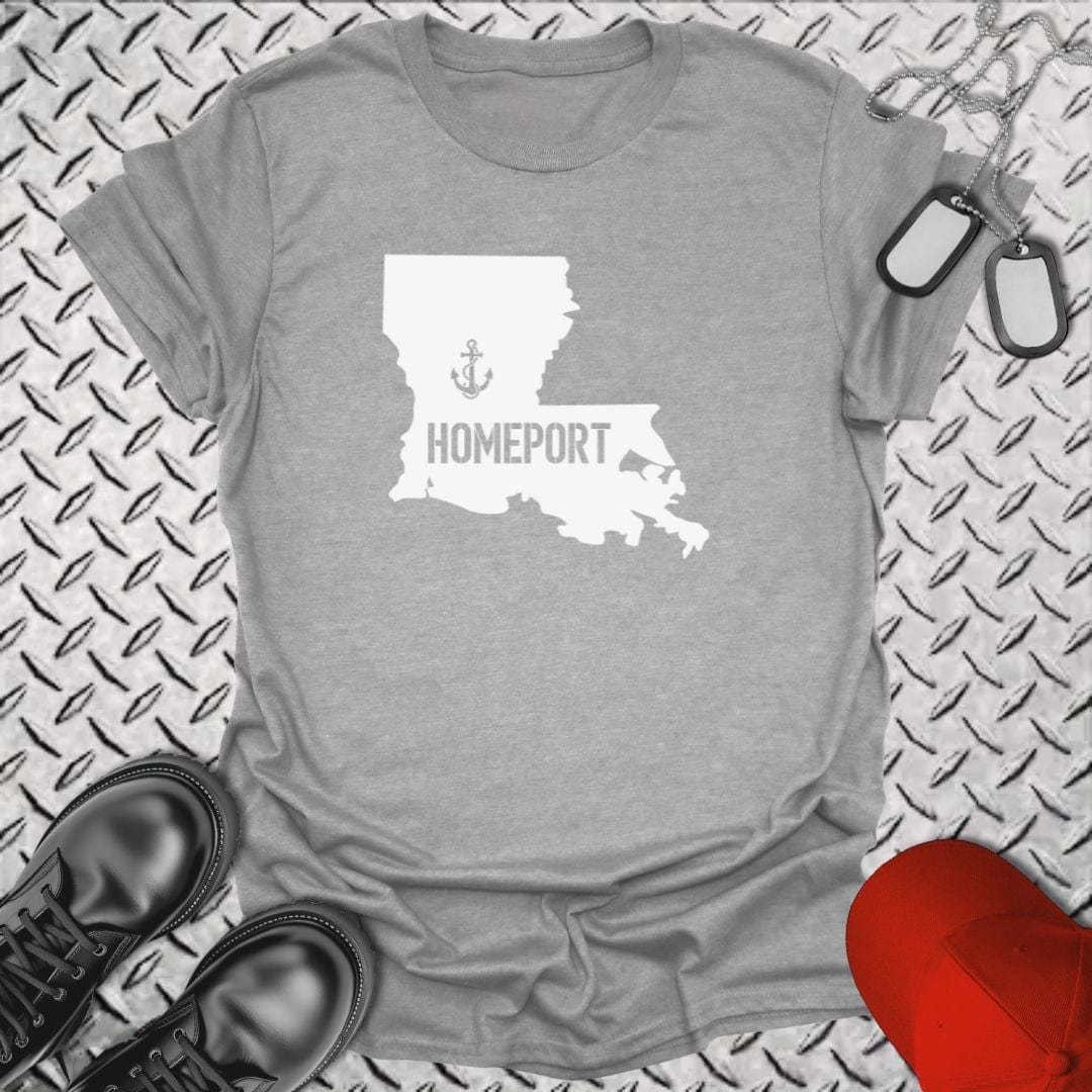 NavyHumor T-Shirt Sport Grey / S Homeport Louisiana T-shirt