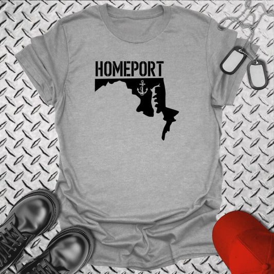 NavyHumor T-Shirt Sport Grey / S Homeport Maryland T-shirt