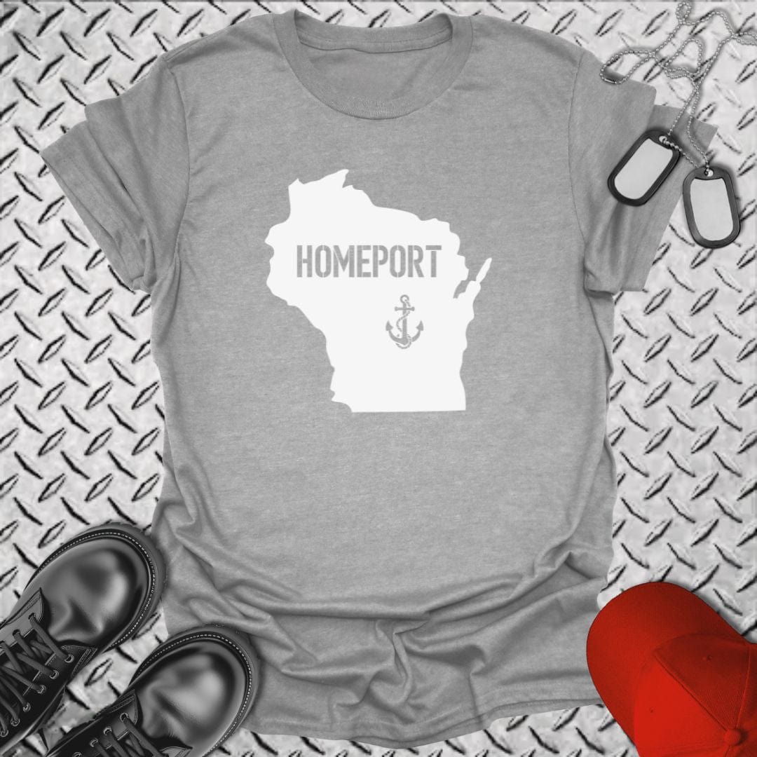 NavyHumor T-Shirt Sport Grey / S Homeport Wisconsin T-shirt