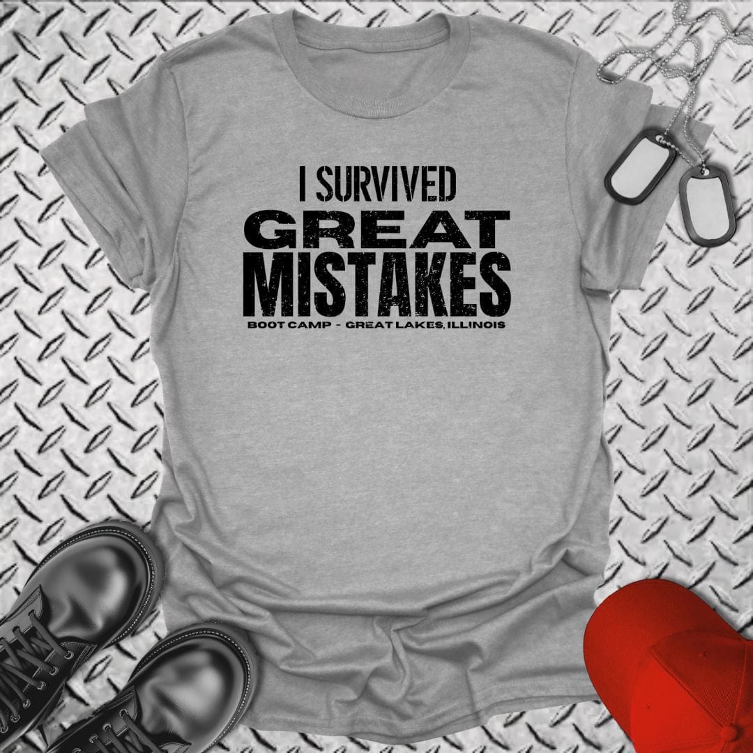 NavyHumor T-Shirt Sport Grey / S I Survived Great Mistakes T-shirt