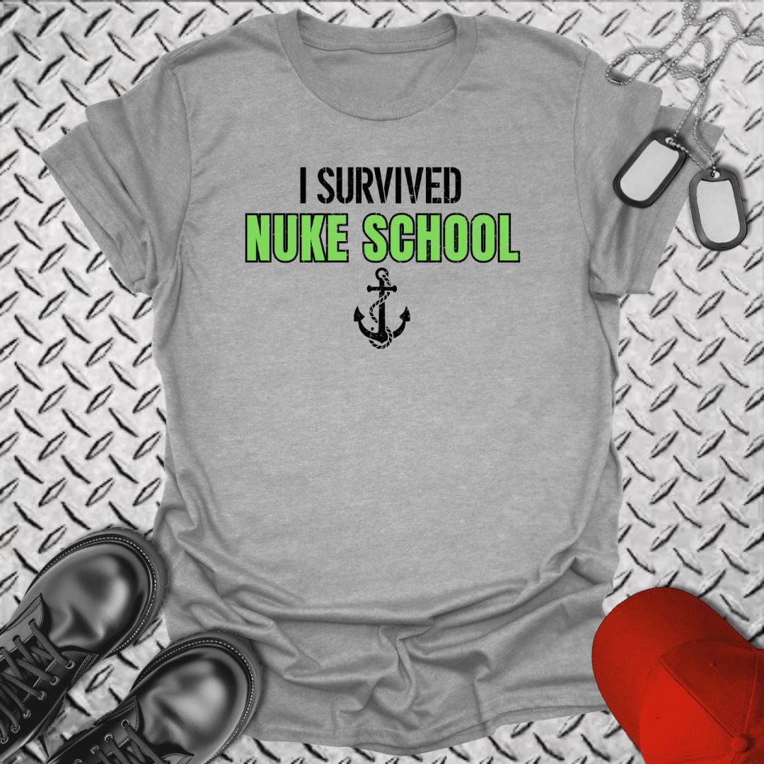 NavyHumor T-Shirt Sport Grey / S I Survived Nuke School T-shirt