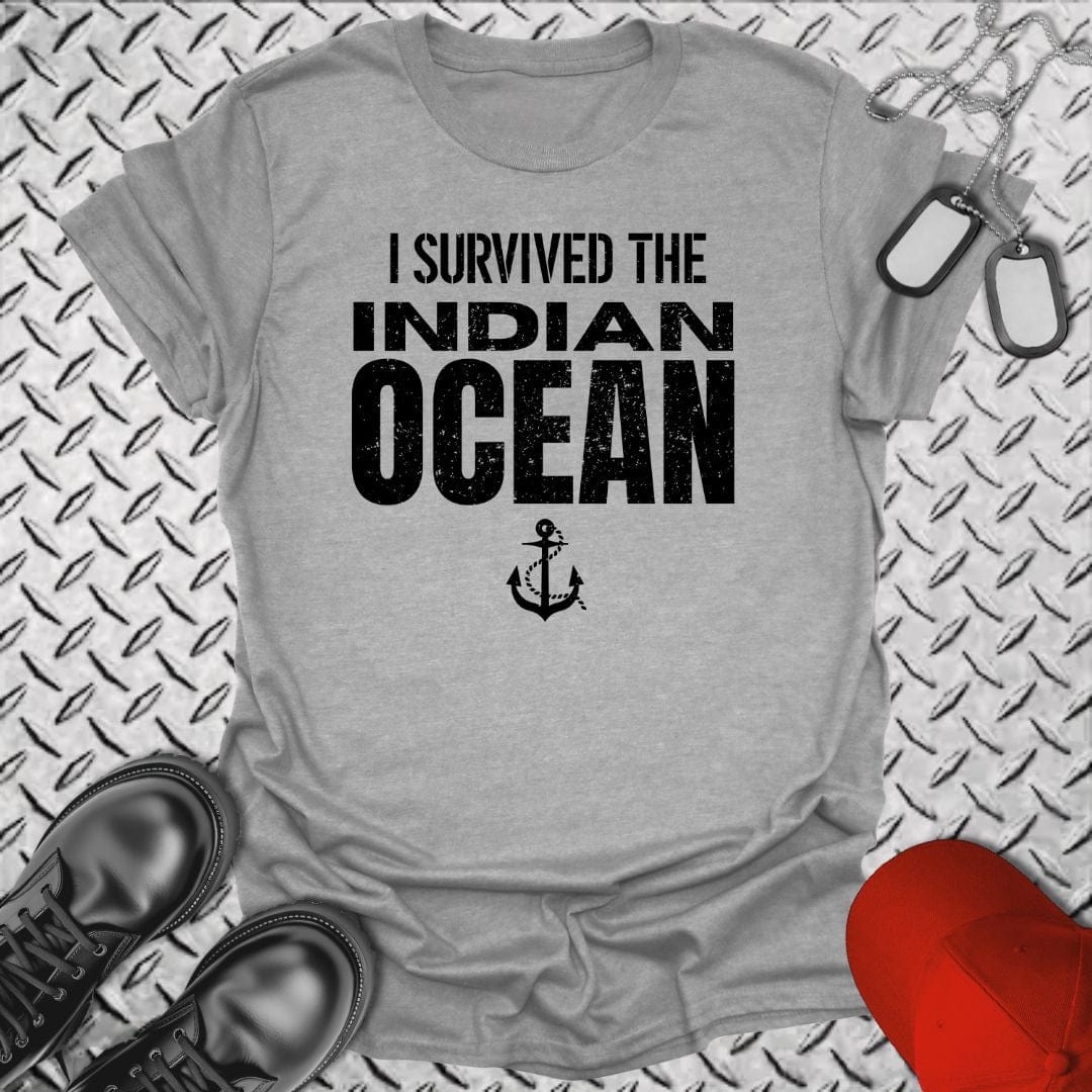 NavyHumor T-Shirt Sport Grey / S I Survived the Indian Ocean T-shirt