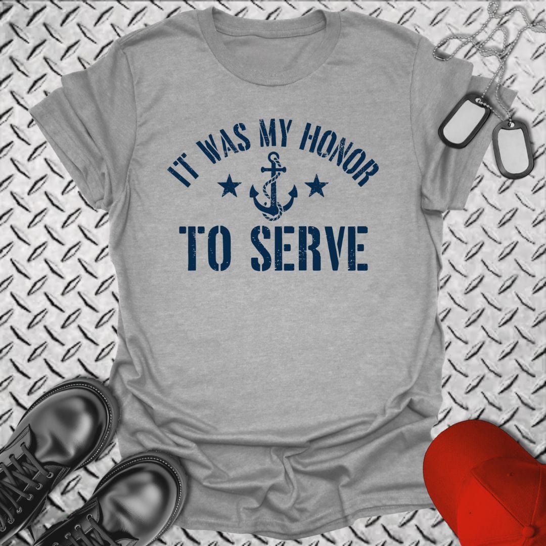 NavyHumor T-Shirt Sport Grey / S It Was My Honor - Anchor T-shirt