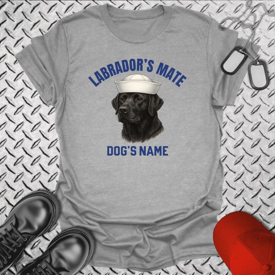NavyHumor T-Shirt Sport Grey / S Labrador's Mate - Black