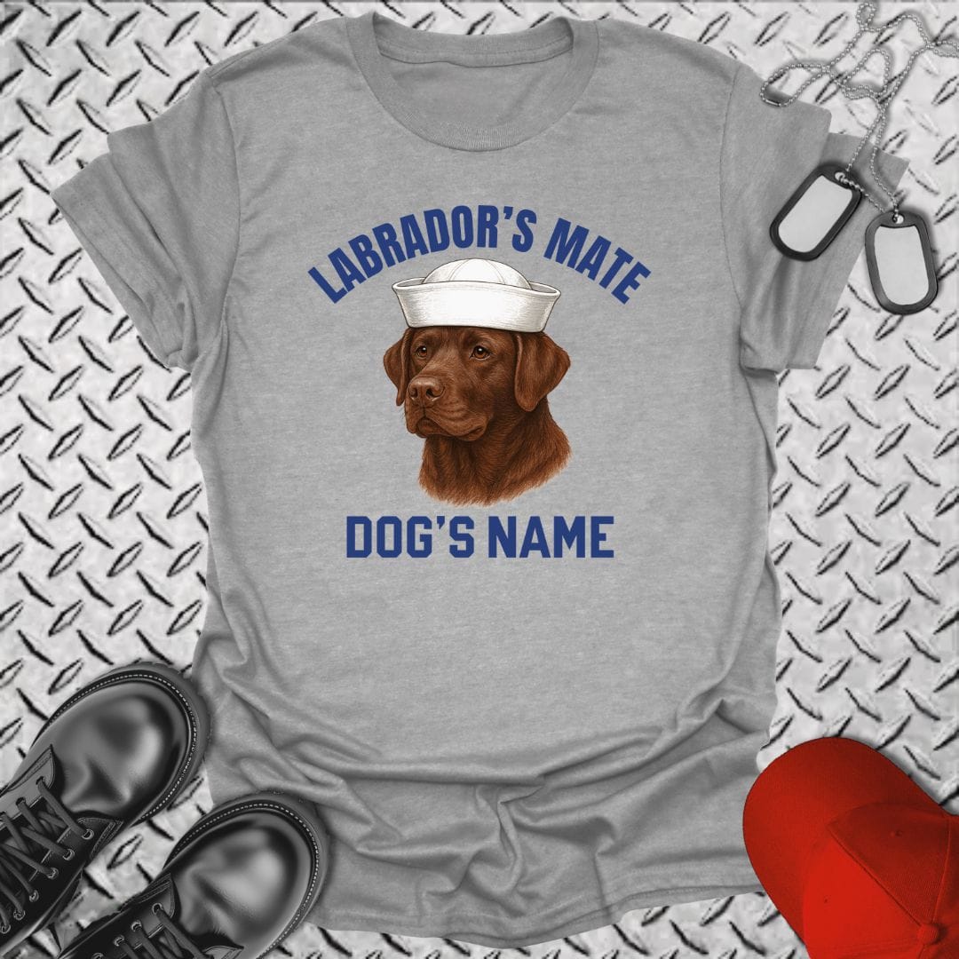 NavyHumor T-Shirt Sport Grey / S Labrador's Mate - Chocolate