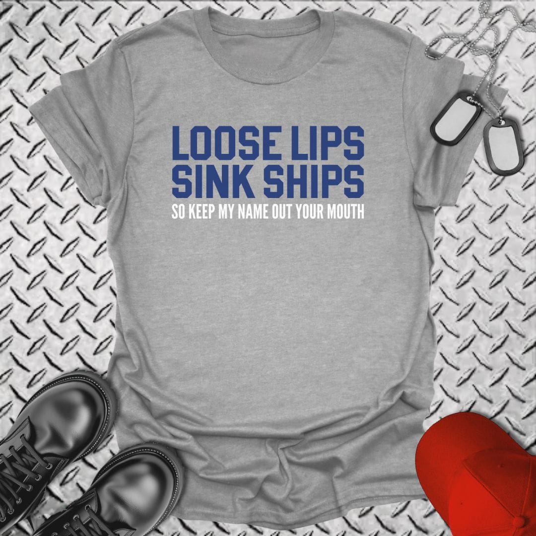 NavyHumor T-Shirt Sport Grey / S Loose Lips