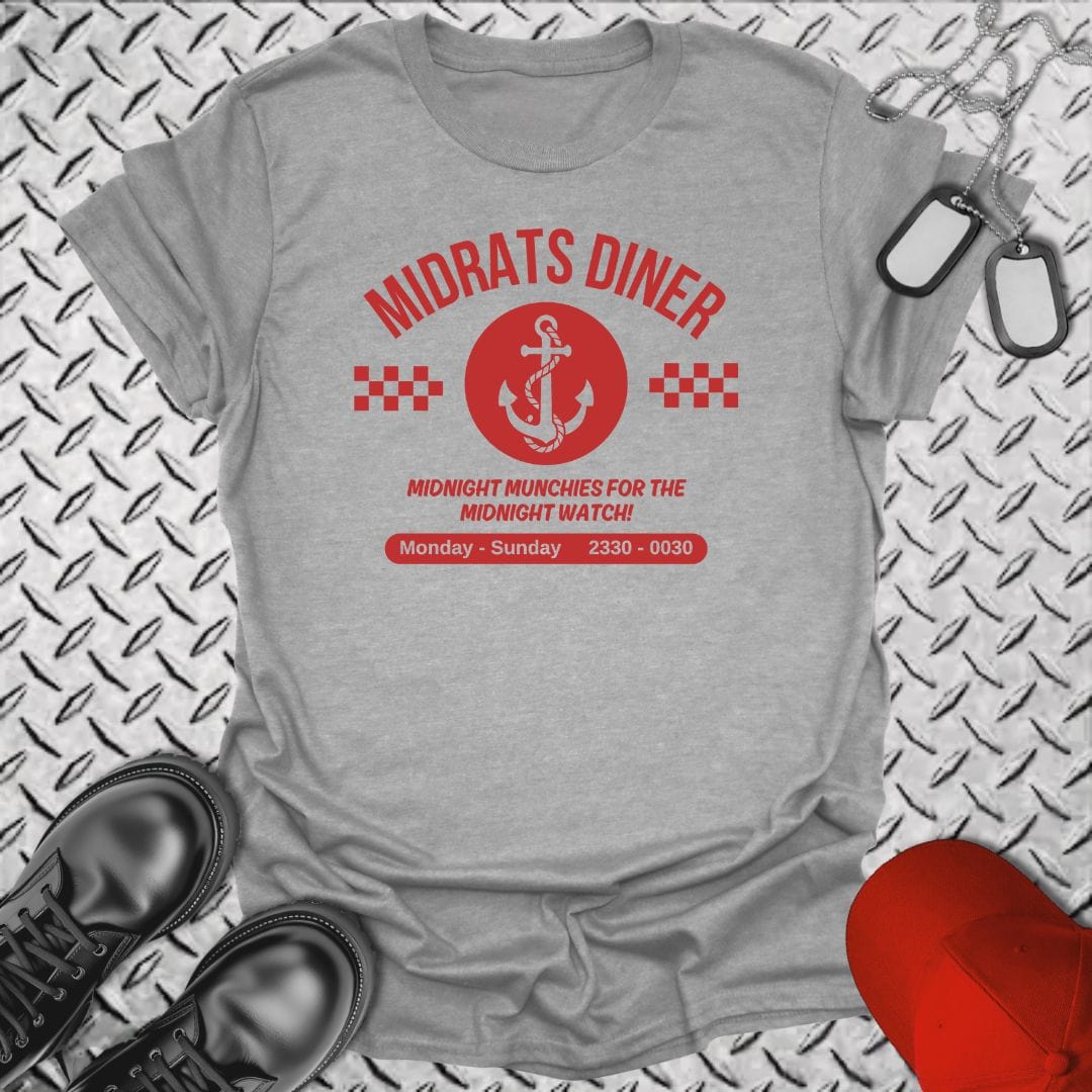 NavyHumor T-Shirt Sport Grey / S Midrats Diner - Anchor T-shirt