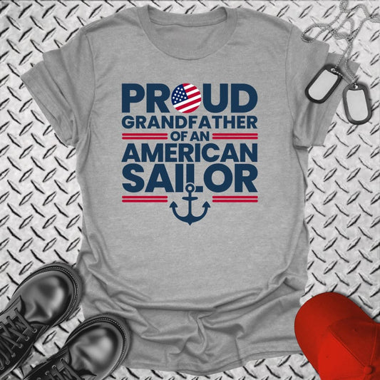 NavyHumor T-Shirt Sport Grey / S Proud Grandfather of an American Sailor T-shirt