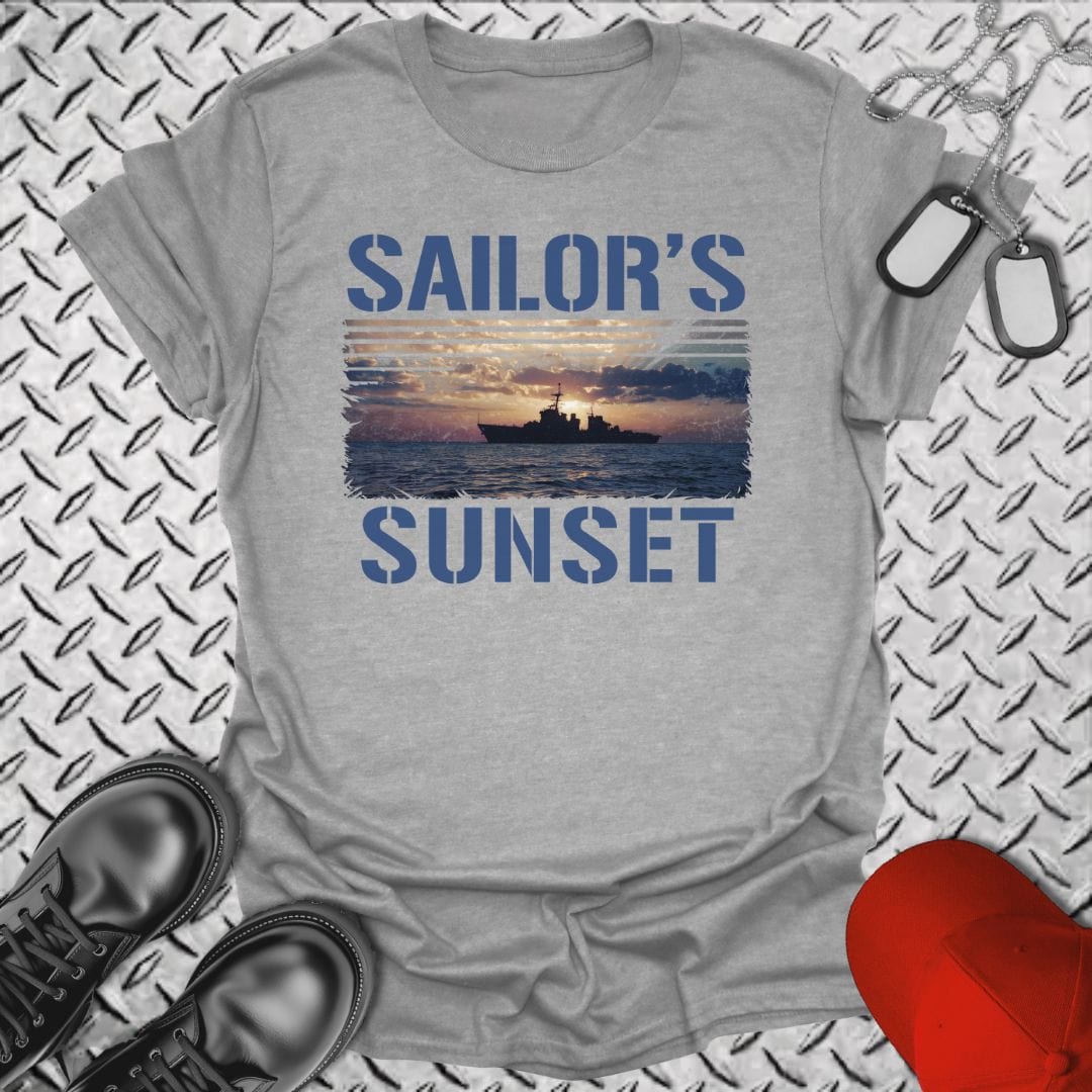 NavyHumor T-Shirt Sport Grey / S Sailor's Sunset T-shirt