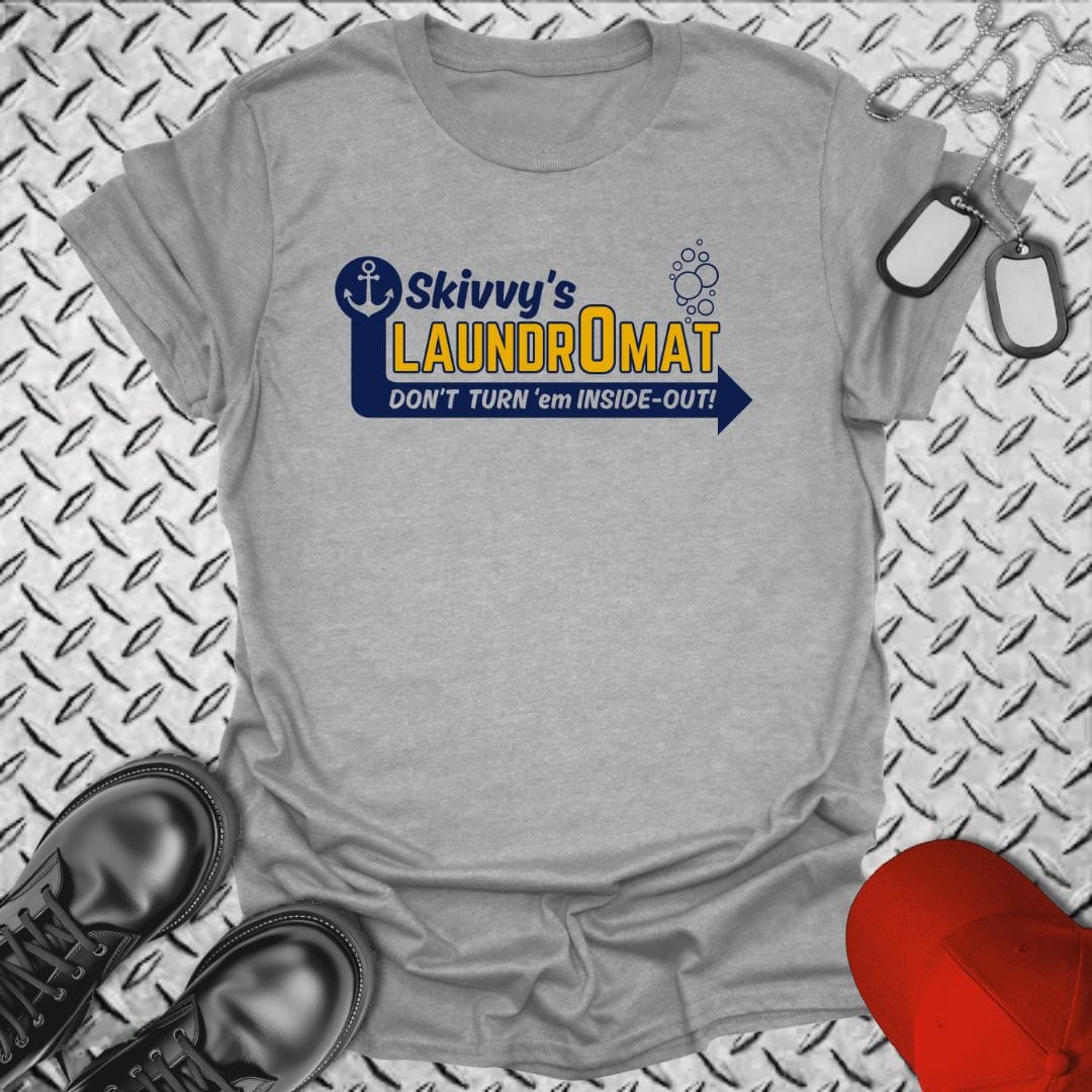 NavyHumor T-Shirt Sport Grey / S Skivvy's Laundromat T-shirt