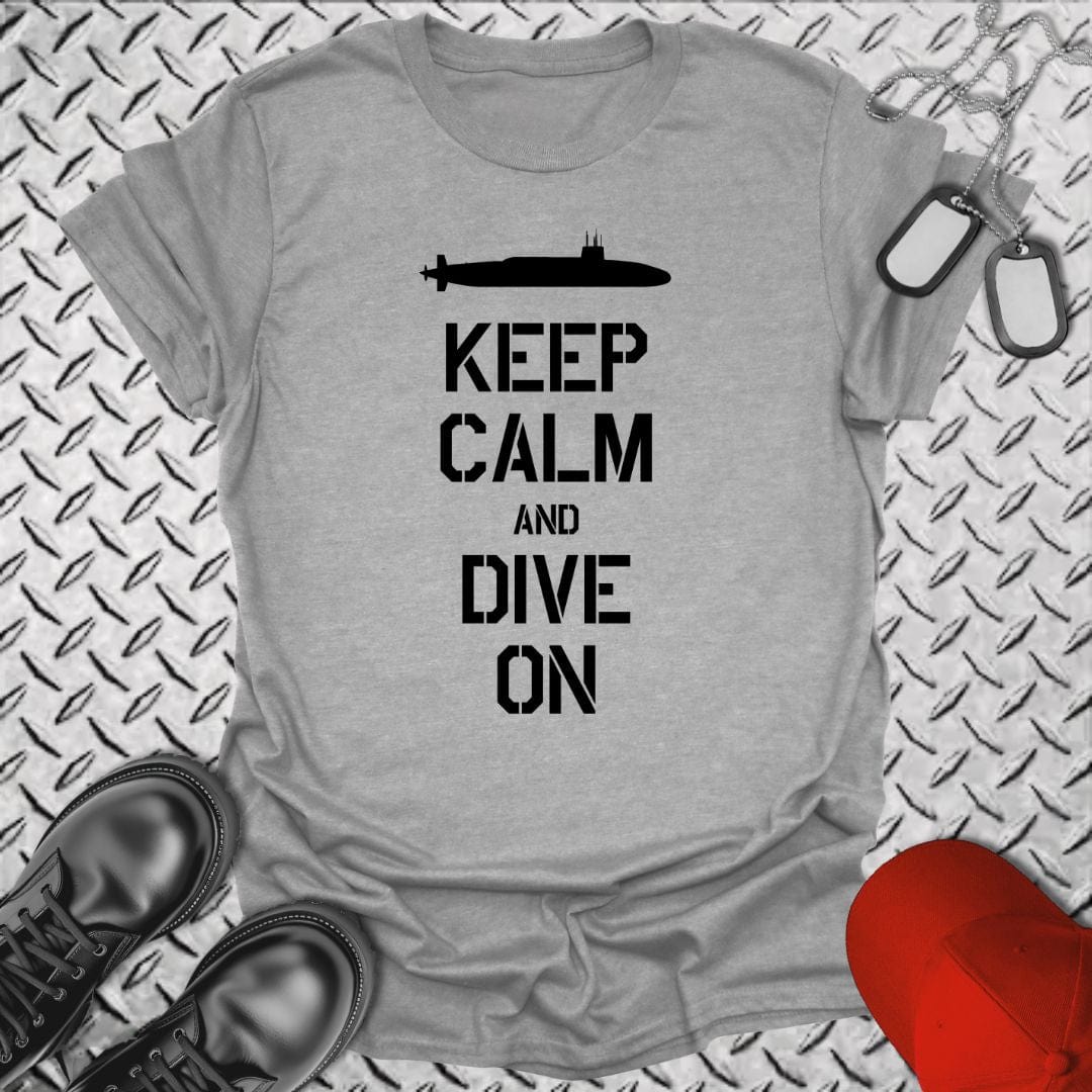 NavyHumor T-Shirt Sport Grey / S SSBN - Keep Calm and Dive On T-shirt