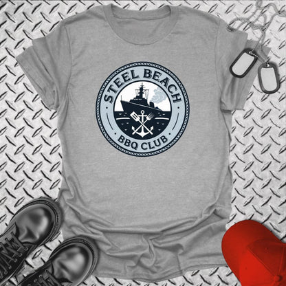 NavyHumor T-Shirt Sport Grey / S Steel Beach BBQ Club T-shirt