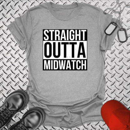 NavyHumor T-Shirt Sport Grey / S Straight Outta Midwatch T-shirt