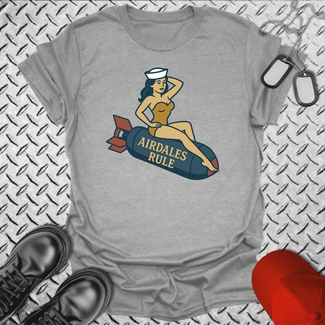 NavyHumor T-Shirt Sport Grey / S Tattoo - Airdales Rule T-shirt