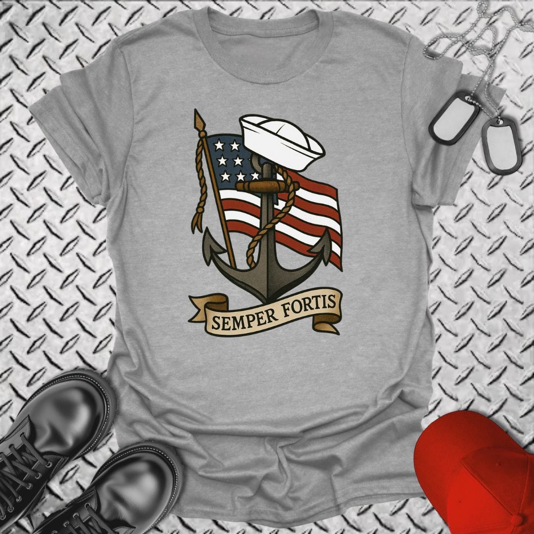 NavyHumor T-Shirt Sport Grey / S Tattoo - Semper Fortis T-shirt