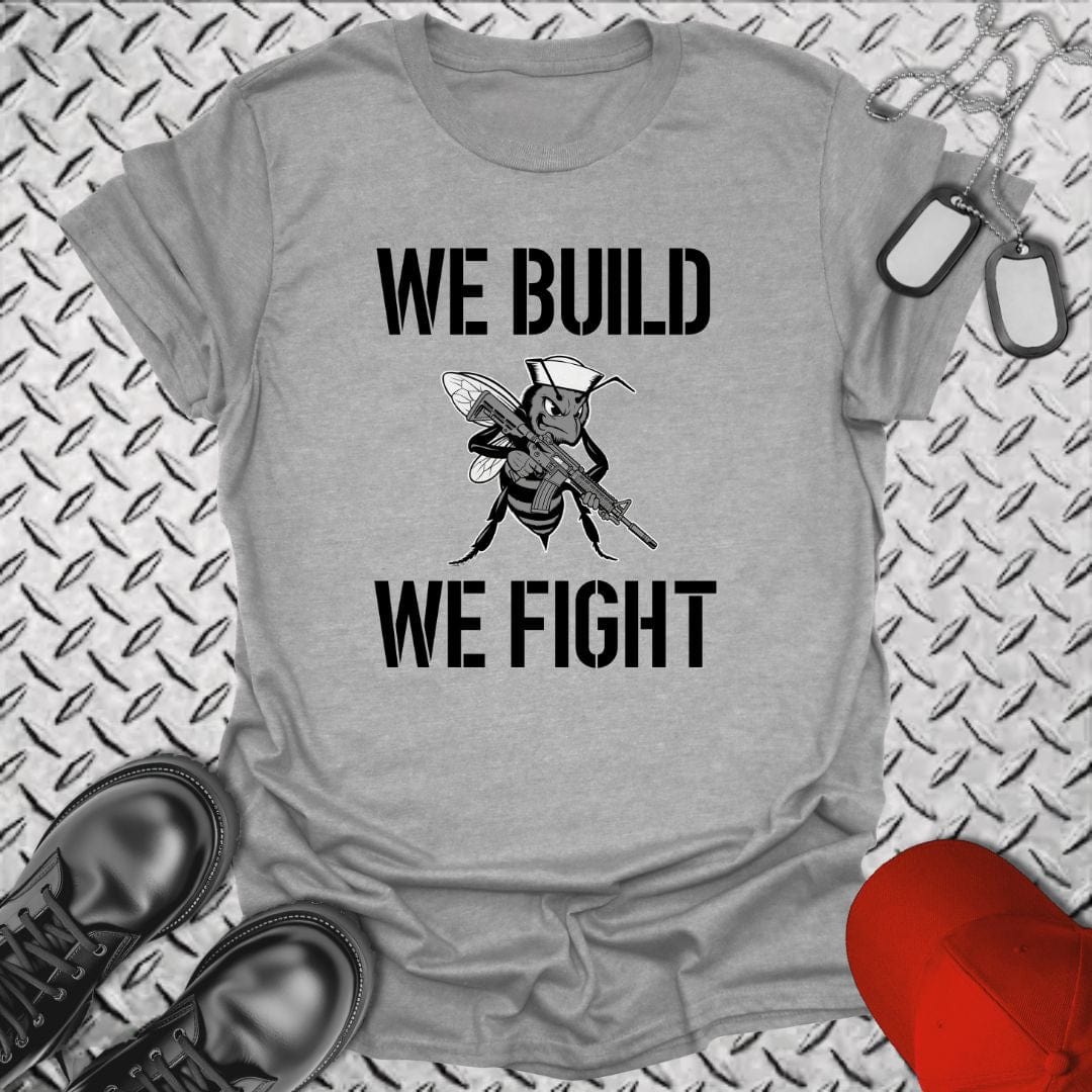 NavyHumor T-Shirt Sport Grey / S We Build, We Fight T-shirt
