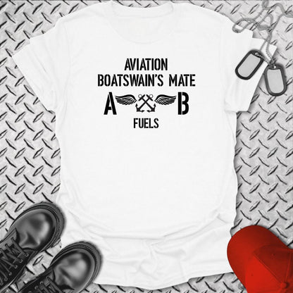 NavyHumor T-Shirt White / S ABF - Fuels - Aviation Boatswain's Mate Insignia T-shirt