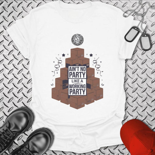 NavyHumor T-Shirt White / S Ain't No Party T-shirt