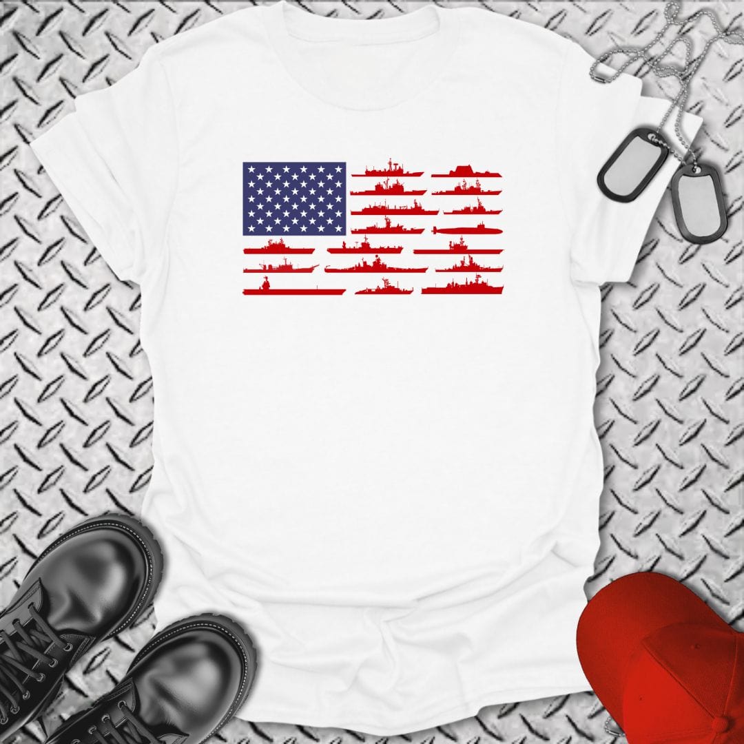 NavyHumor T-Shirt White / S American Fleet T-shirt