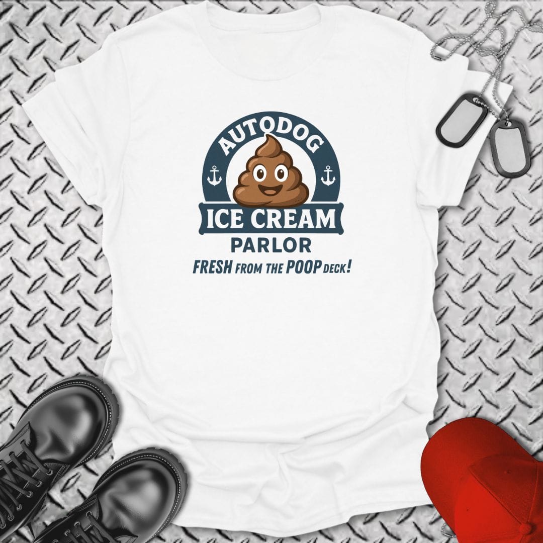 NavyHumor T-Shirt White / S Autodog Ice Cream T-shirt