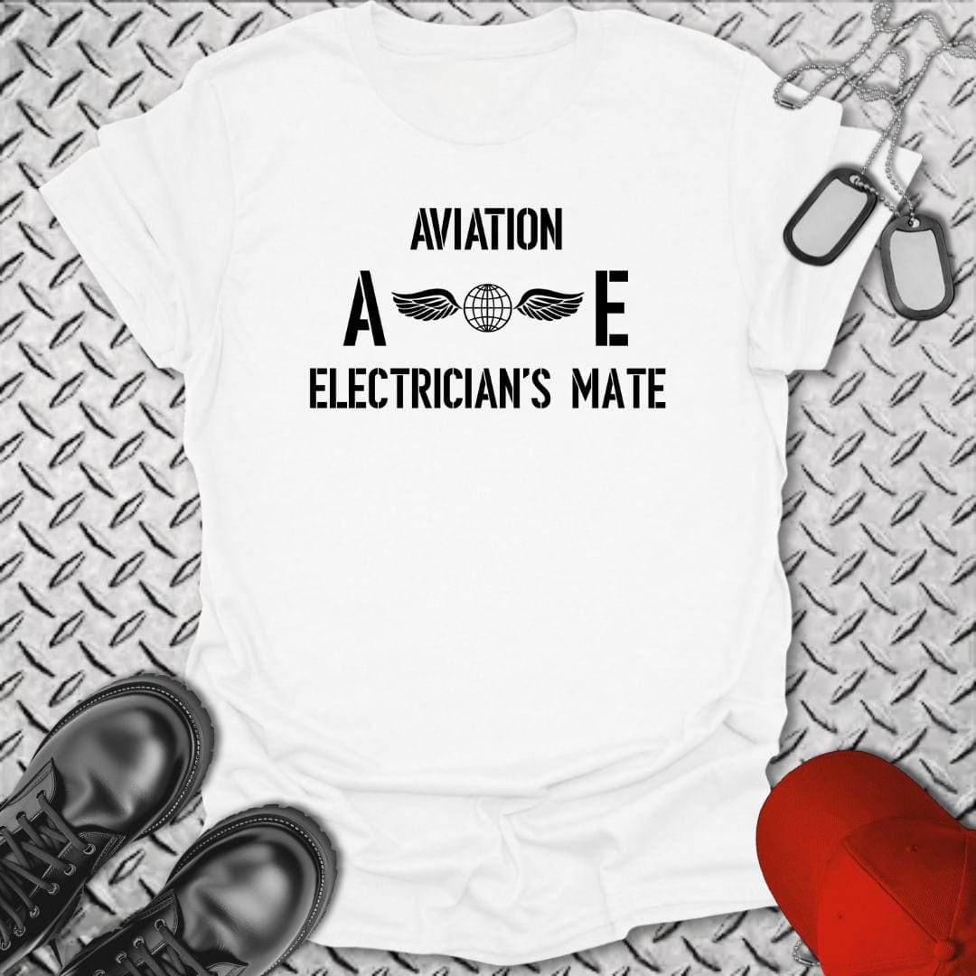 NavyHumor T-Shirt White / S Aviation Electrician's Mate (AE) Insignia T-shirt