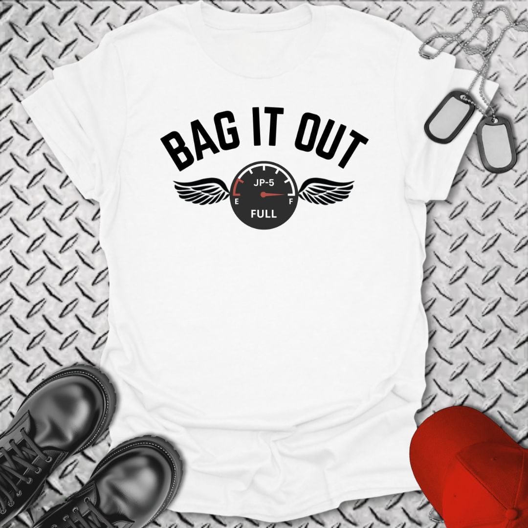NavyHumor T-Shirt White / S Bag It Out: JP-5  T-shirt