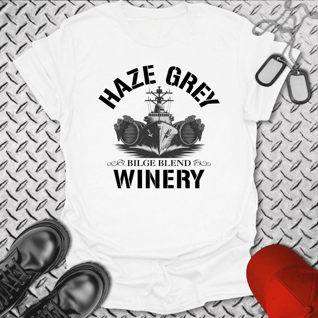 NavyHumor T-Shirt White / S Bilge Wine T-shirt