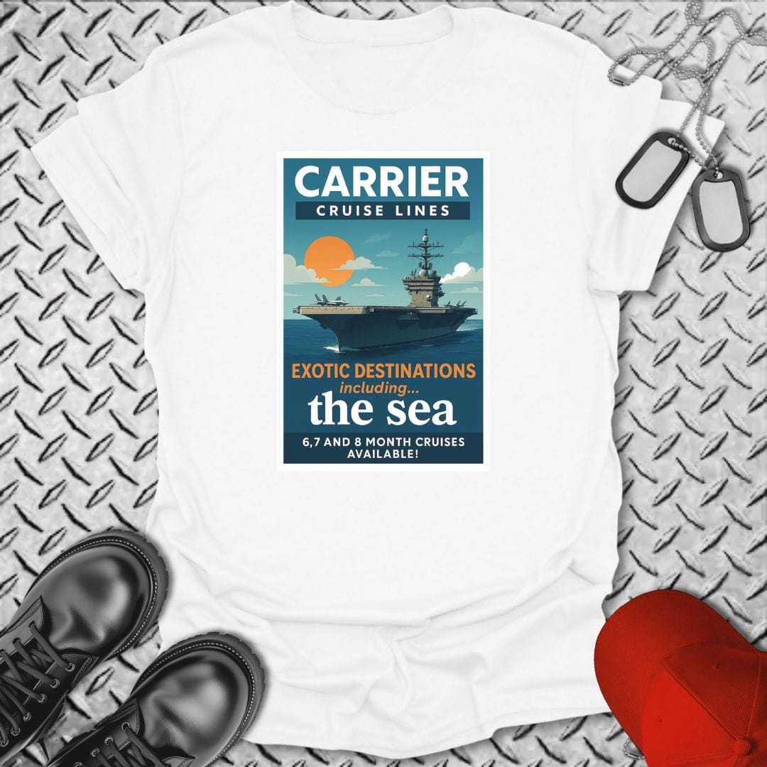NavyHumor T-Shirt White / S Carrier Cruise Lines T-shirt