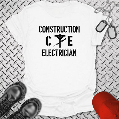 NavyHumor T-Shirt White / S CE - Construction Electrician Insignia T-shirt