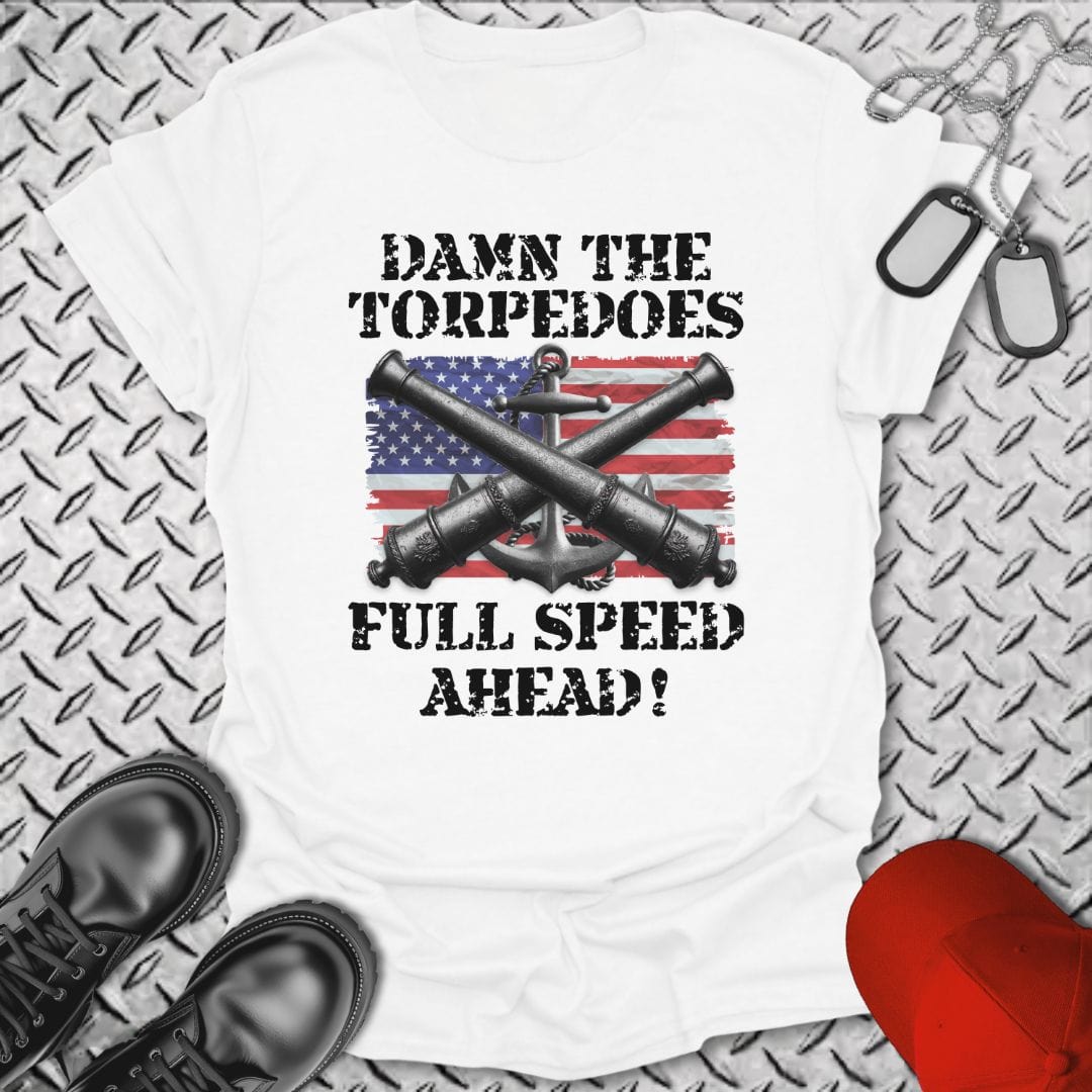 NavyHumor T-Shirt White / S Damn The Torpedoes! T-shirt