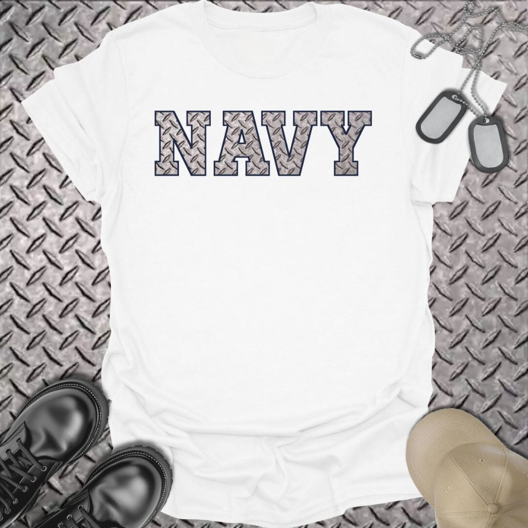 NavyHumor T-Shirt White / S Deck Plate Navy T-shirt