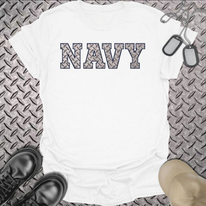 NavyHumor T-Shirt White / S Deck Plate Navy T-shirt