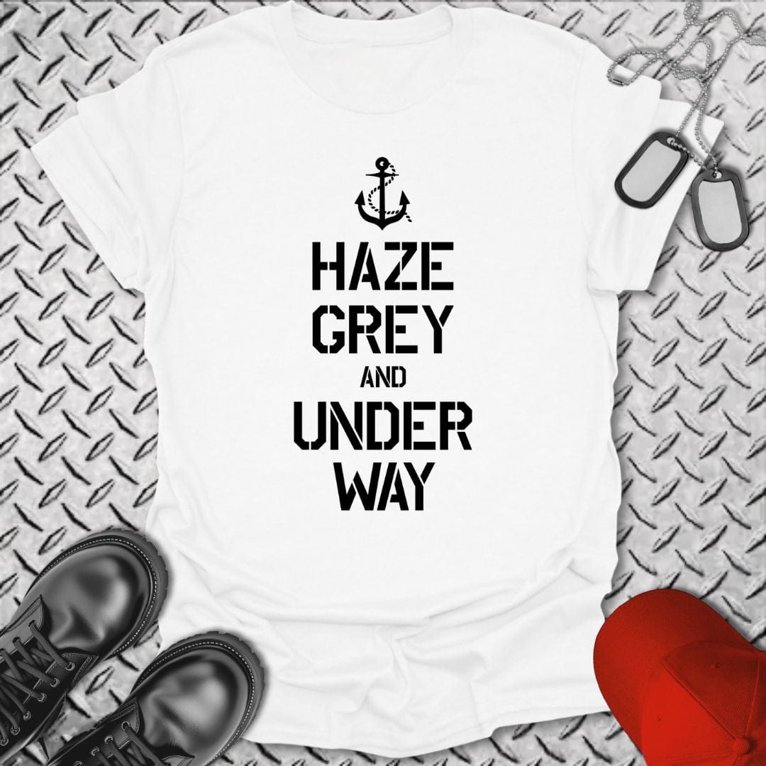 NavyHumor T-Shirt White / S Haze Grey & Under Way T-shirt